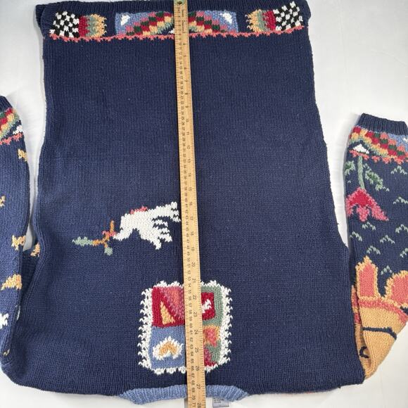 VTG SIGNATURES NORTHERN ISLES KNITTED BY HAND M KNIT SWEATER NOAH'S ARK - Picture 7 of 8